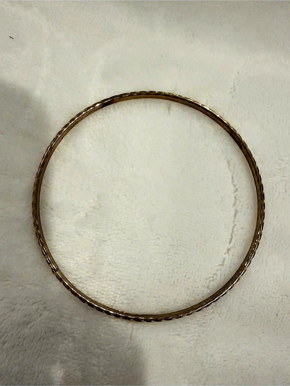 Textured Gold-Tone Bangle Bracelet